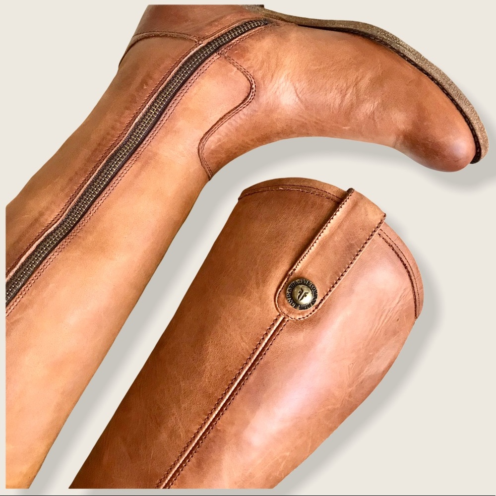 Frye Melissa Button Cognac Leather Casual TallBoot - Picture 14 of 16